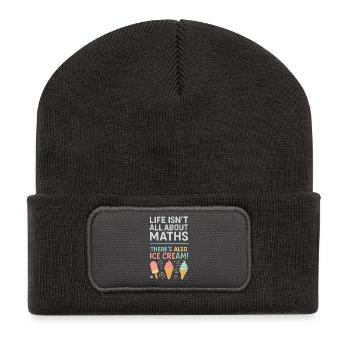 Life isn't just math There are also - Recycled Patch Beanie - dark grey - Front