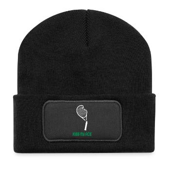 Kiss My Ace - Conception de tennis amusante - Beanie recyclé à patch - noir - Devant