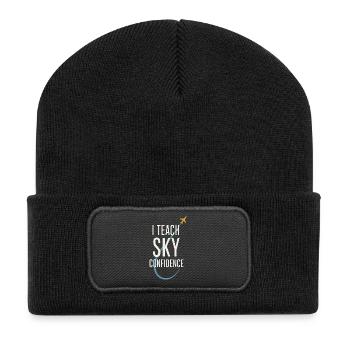 Flight Instructor Cfi Pilot Aviation Instructor - Recycled Patch Beanie - black - Front