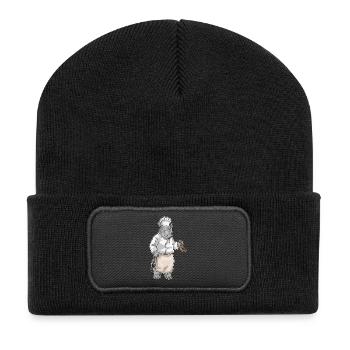 Rhinoceros Cooking Cooking Spoon Cooking - Recycled Patch Beanie - black - Front