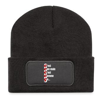 It's stupid but that's how it is - Recycled Patch Beanie - dark grey - Front