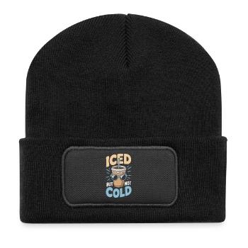 Iced But Not Cold Iced Coffee Humor Summer - Recycled Patch Beanie - black - Front