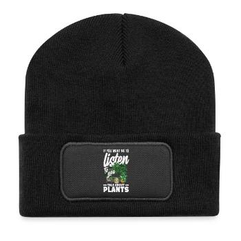 Garten- Und Pflanzenliebhaber Geschenke - Recycelte Patch Beanie - Schwarz - Vorne