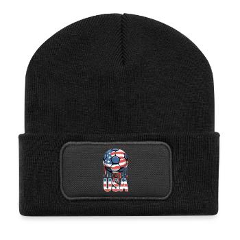 USA Football Passion American Flag - Recycled Patch Beanie - black - Front