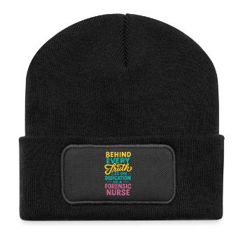 Infirmière praticienne médico-légale : Toute vérité ment - Beanie recyclé à patch - noir - Devant