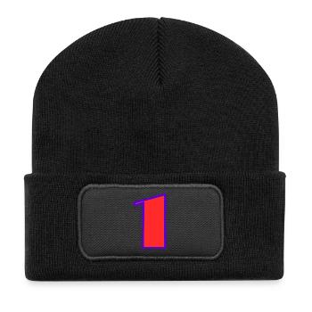 1. 1 year. 1st ANNIVERSARY. 1 YEAR ANNIVERSARY - Recycled Patch Beanie - black - Front