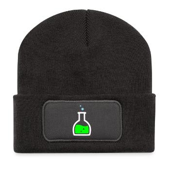 Giftiger Zaubertrank Grün - Recycelte Patch Beanie - Dunkelgrau - Vorne