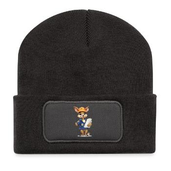 Hoppel Construction Worker Bunny - Recycled Patch Beanie - dark grey - Front