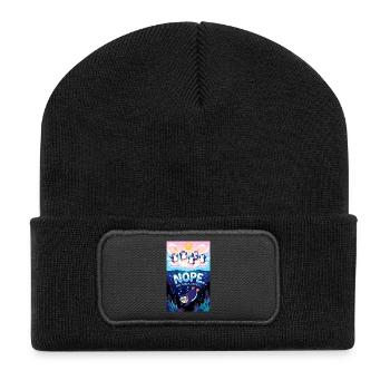 Nope Not Today Society Pinguin - Recycelte Patch Beanie - Schwarz - Vorne