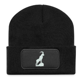 Capricorn Silhouette Mountain Peaks - Recycled Patch Beanie - black - Front