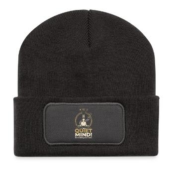 Quiet Mind - Recycled Patch Beanie - dark grey - Front
