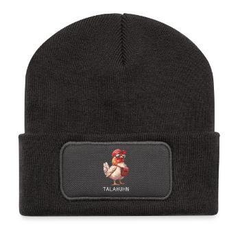Road trip de lunettes de soleil avec poulets | Talahon, Cap - Beanie recyclé à patch - charbon - Devant