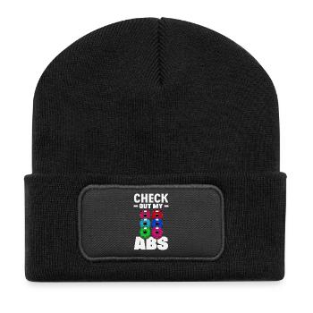 Regardez mon filament d’impression 3D amusant en ABS - Beanie recyclé à patch - noir - Devant
