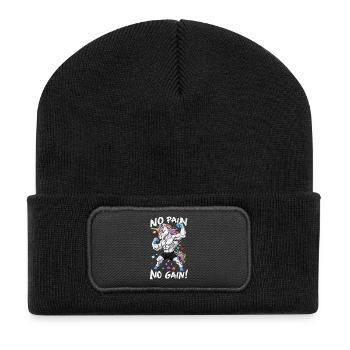 Licorne puissante, sans douleur, sans gain de forme - Beanie recyclé à patch - noir - Devant