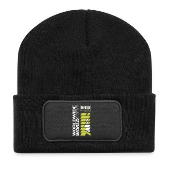 Zukunft Strahlend Muster - Recycelte Patch Beanie - Schwarz - Vorne