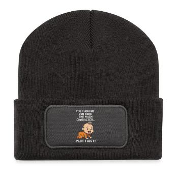 Plot Twist: Child is the main character | Gamer parents - Recycled Patch Beanie - dark grey - Front