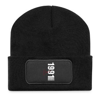 Cadeau du 35e anniversaire Millésime de juin Millésime 1991 - Beanie recyclé à patch - noir - Devant