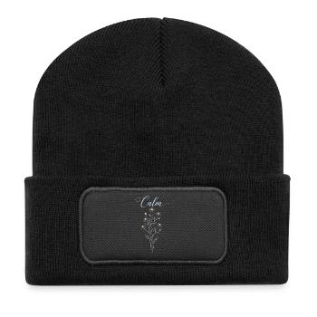 Chamomile Flowers Calm Relaxation - Recycled Patch Beanie - black - Front