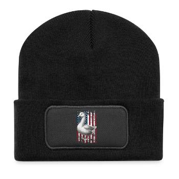 Embden Goose US Emdengans - Recycled Patch Beanie - black - Front