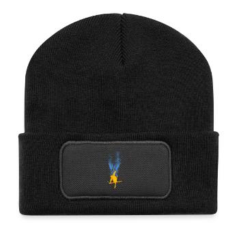 Freestyle ski flame - Recycled Patch Beanie - black - Front