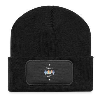 Rien à foutre - Beanie recyclé à patch - noir - Devant