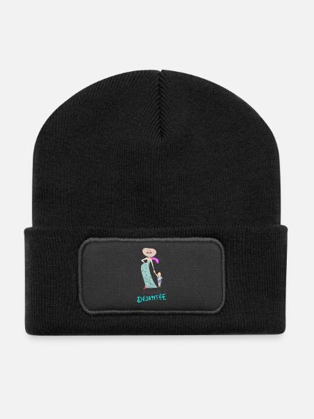 Most crazy mom - Recycled Patch Beanie - black