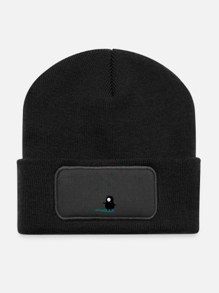 Butterflies and monsters - Recycled Patch Beanie - black