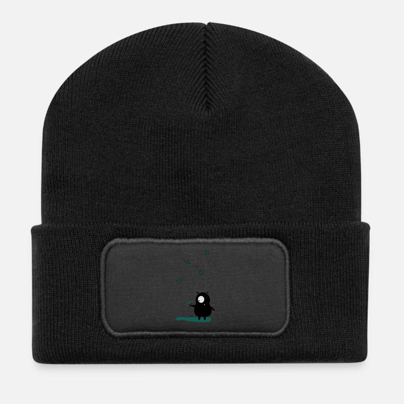 schmetterlinge - Recycelte Patch Beanie - Schwarz