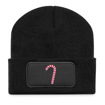 Zuckerstab / candy cane (2c) - Recycled Patch Beanie - black - Front
