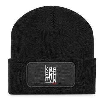 Kopenhagen Geometrie - Recycelte Patch Beanie - Schwarz - Vorne