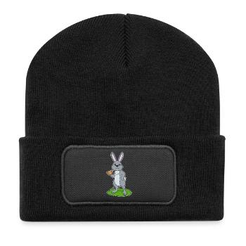 Bunny Pizza - Recycled Patch Beanie - black - Front
