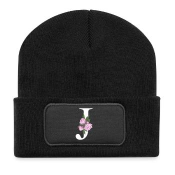 J - Recycelte Patch Beanie - Schwarz - Vorne