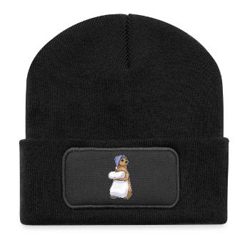 Meerkat Sleeping Blanket - Recycled Patch Beanie - black - Front