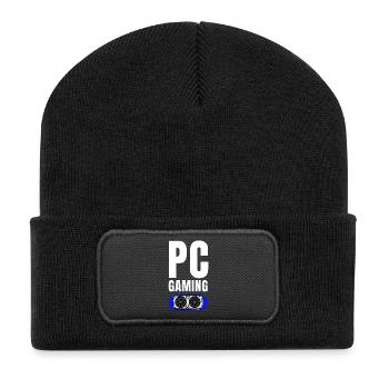 PC Gaming GPU Emblem - Recycelte Patch Beanie - Schwarz - Vorne
