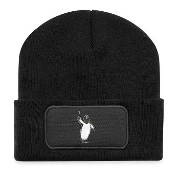 Baguette magique pingouin - Beanie recyclé à patch - noir - Devant