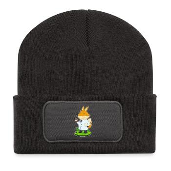 Médecine Fox Doctor - Beanie recyclé à patch - charbon - Devant