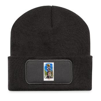 Kunterbunter Turm beim Kuchlbauer - Recycelte Patch Beanie - Dunkelgrau - Vorne