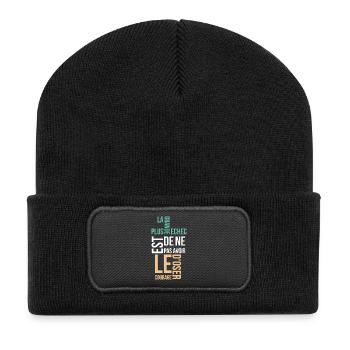 la plus grande echec est de ne pas avoir - Beanie recyclé à patch - noir - Devant