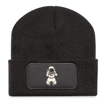 Astronaut Photographer Photography - Recycled Patch Beanie - dark grey - Front