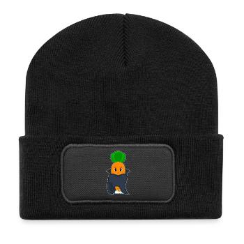 Carrot Halloween Vampire - Recycled Patch Beanie - black - Front