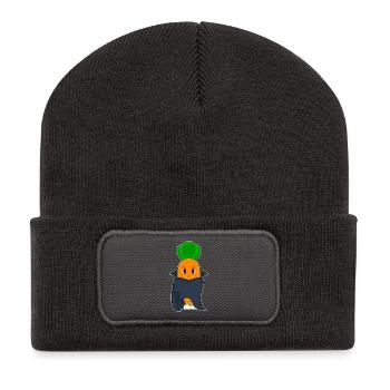 Carrot Halloween Vampire - Recycled Patch Beanie - dark grey - Front