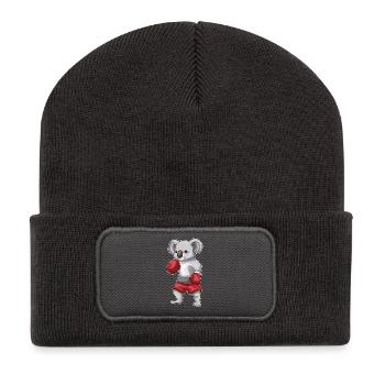 Koala Boxer Boxhandschuhe Boxen - Recycelte Patch Beanie - Dunkelgrau - Vorne