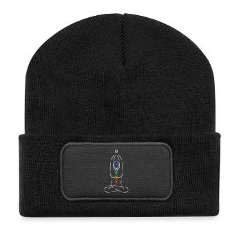 Die 7 Chakren - Recycelte Patch Beanie - Schwarz - Vorne