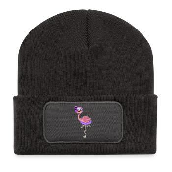 Flamingo Diver Snorkel Diving - Recycled Patch Beanie - dark grey - Front