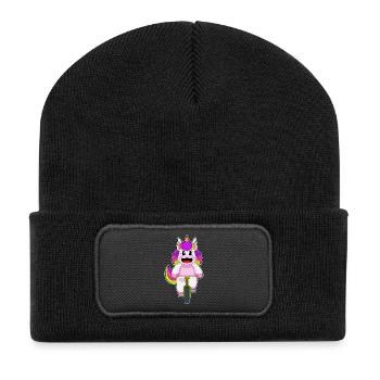 Unicorn Bike - Recycled Patch Beanie - black - Front
