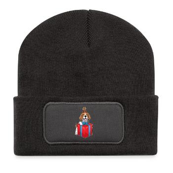 Forfait anniversaire Beagle - Beanie recyclé à patch - charbon - Devant