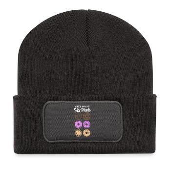 Donut Fitnessstudio - Recycelte Patch Beanie - Dunkelgrau - Vorne