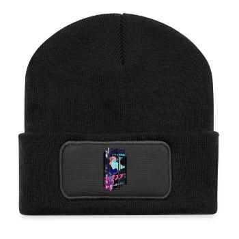 Cyborg Woman kanji futuristique - Beanie recyclé à patch - noir - Devant