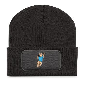 Raquettes de tennis Otter - Beanie recyclé à patch - charbon - Devant