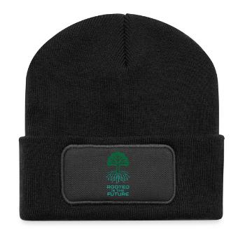 Un arbre numérique pour un avenir durable - Beanie recyclé à patch - noir - Devant